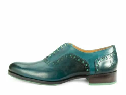 Fluevog Shoes 837 Granville | Brogued Leather Oxford Turquoise Flash Sale