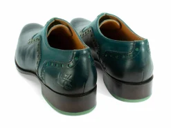 Fluevog Shoes 837 Granville | Brogued Leather Oxford Turquoise Flash Sale