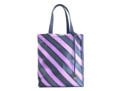 Fluevog Shoes Adelia | Modern Tote Purple Stripe Fashion