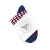 Fluevog Shoes Adeline Vog Socks | Floral Pattern Socks Red/White New