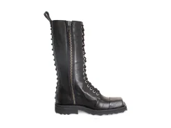 Fluevog Shoes Alonso | Tall Lace-Up Boot With Zipper Black Discount