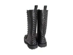 Fluevog Shoes Alonso | Tall Lace-Up Boot With Zipper Black Discount
