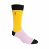 Fluevog Shoes Archer Vog Socks | Colourblock Sock Yellow Sale