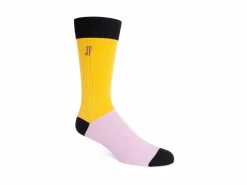 Fluevog Shoes Archer Vog Socks | Colourblock Sock Yellow Sale