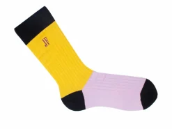 Fluevog Shoes Archer Vog Socks | Colourblock Sock Yellow Sale