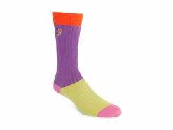 Fluevog Shoes Archer Vog Socks | Colourblock Sock Purple Online
