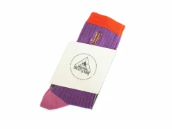 Fluevog Shoes Archer Vog Socks | Colourblock Sock Purple Online