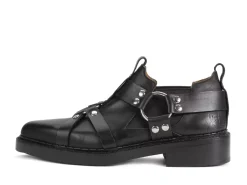 Fluevog Shoes Axel | Chelsea Shoe With Harness Black Hot