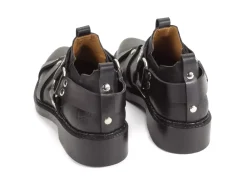 Fluevog Shoes Axel | Chelsea Shoe With Harness Black Hot