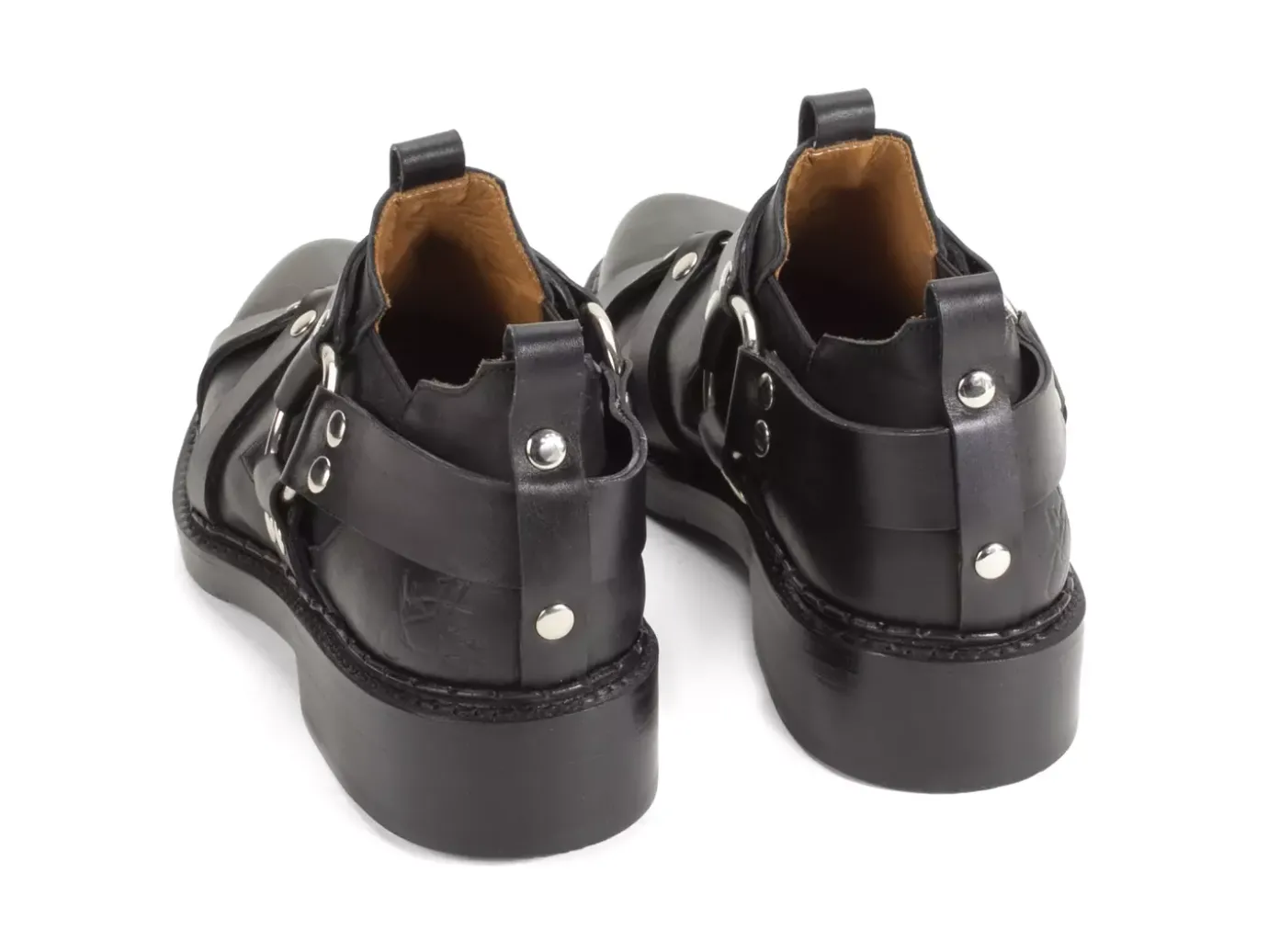 Fluevog Shoes Axel | Chelsea Shoe With Harness Black Hot