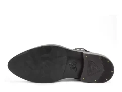 Fluevog Shoes Axel | Chelsea Shoe With Harness Black Hot