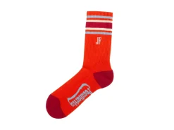 Fluevog Shoes Bandit | Colourblock Varsity Sock Red Flash Sale