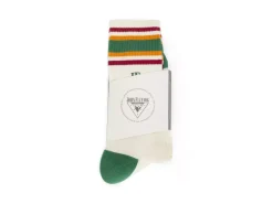 Fluevog Shoes Bandit | Colourblock Varsity Sock Cream/Green Online