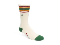 Fluevog Shoes Bandit | Colourblock Varsity Sock Cream/Green Outlet