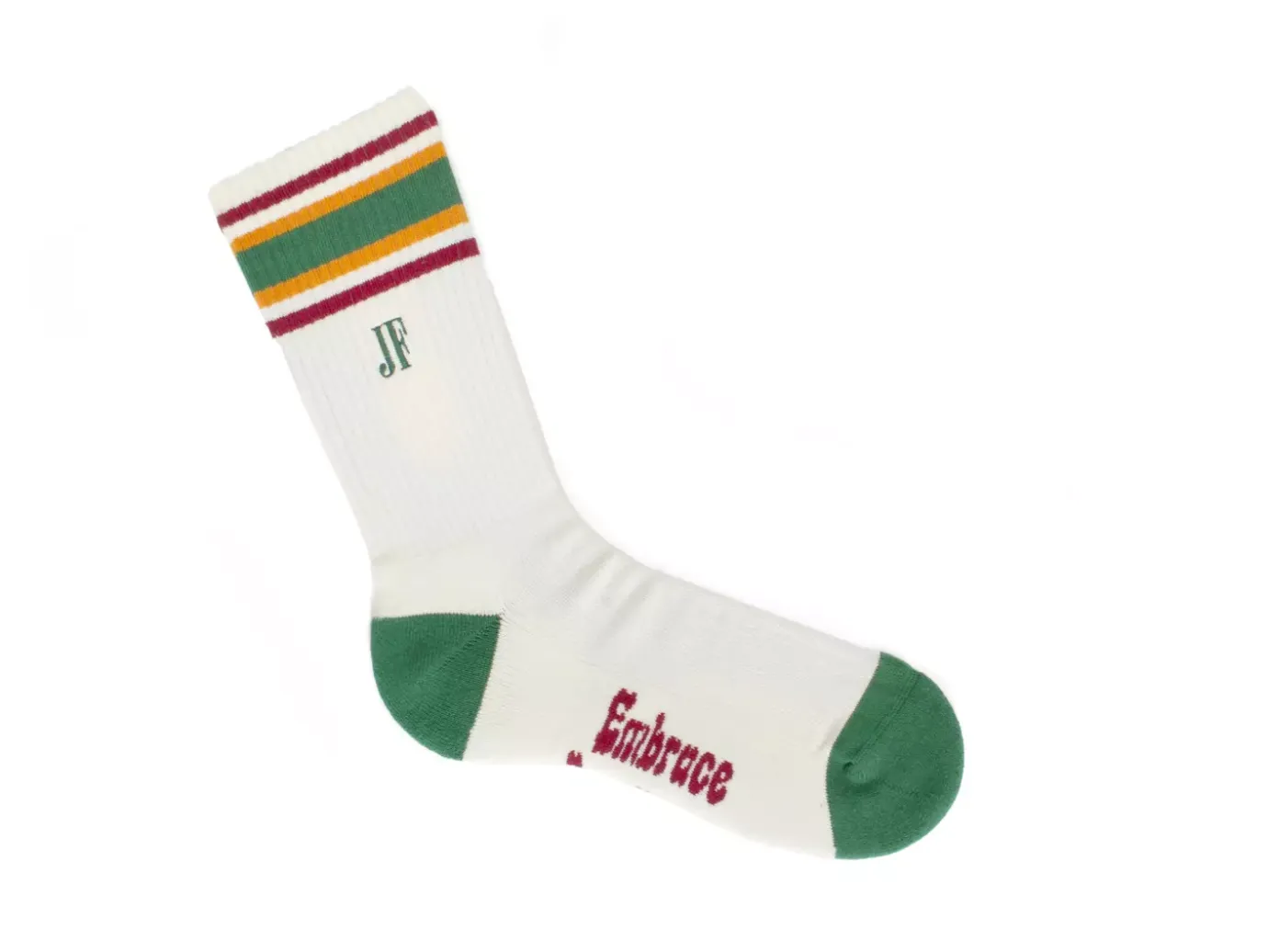 Fluevog Shoes Bandit | Colourblock Varsity Sock Cream/Green Outlet