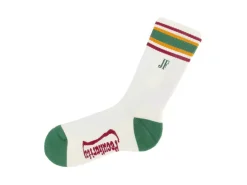 Fluevog Shoes Bandit | Colourblock Varsity Sock Cream/Green Outlet