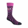 Fluevog Shoes Baobao Vog Socks | Heart Illusion Sock Black/Lilac Online