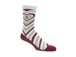 Fluevog Shoes Baobao Vog Socks | Heart Illusion Sock Cream/Blue/Burgundy Best Sale
