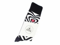 Fluevog Shoes Baobao Vog Socks | Heart Illusion Sock Black/White Cheap