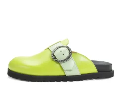 Fluevog Shoes Bean Bag | Slipper With Buckle Green Fashion