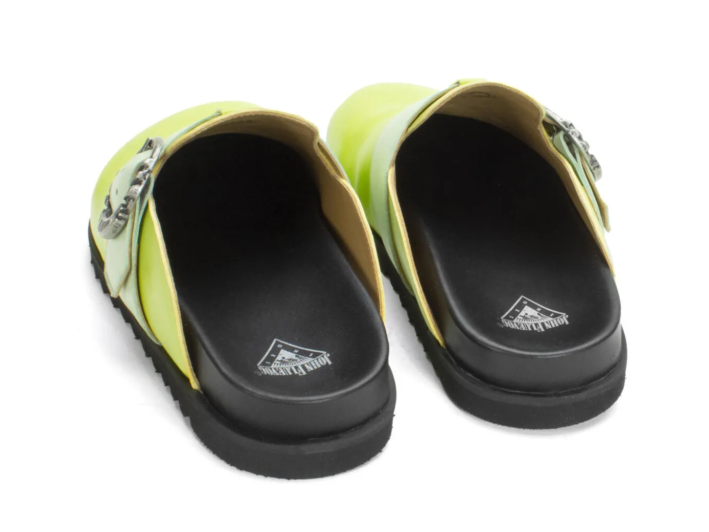 Fluevog Shoes Bean Bag | Slipper With Buckle Green Fashion