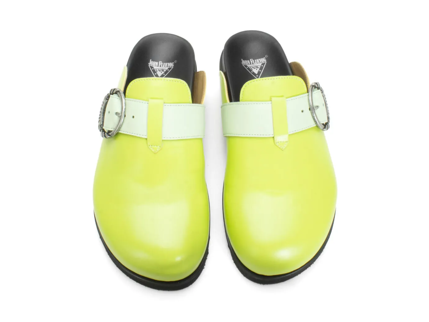 Fluevog Shoes Bean Bag | Slipper With Buckle Green Fashion