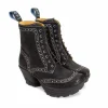 Fluevog Shoes Bebop | Lace-Up Brogue Boot Black Fashion