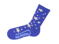 Fluevog Shoes Bianca Vog Socks | Large Stars Sock Navy/Beige Discount