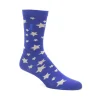 Fluevog Shoes Bianca Vog Socks | Large Stars Sock Navy/Beige Flash Sale