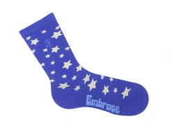 Fluevog Shoes Bianca Vog Socks | Large Stars Sock Navy/Beige Flash Sale