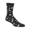 Fluevog Shoes Bianca Vog Socks | Large Stars Sock Black/Metallic Silver Discount