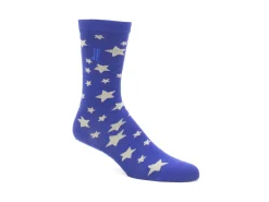 Fluevog Shoes Bianca Vog Socks | Large Stars Sock Navy/Beige Shop