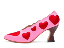 Fluevog Shoes Blaise | Pump With Applique Pink/Red Cheap