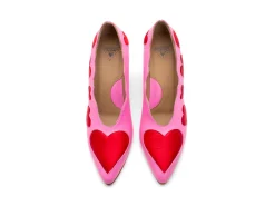 Fluevog Shoes Blaise | Pump With Applique Pink/Red Cheap