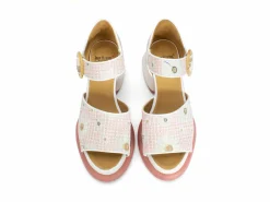 Fluevog Shoes Bridget | Leather Sandal Pink Daisy Store