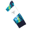 Fluevog Shoes Cerebral Vog Socks | Geometric Knit Sock Blue Hot