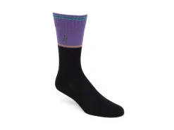 Fluevog Shoes Citta Vog Socks | Thick Colourblock Sock Black/Lavender Store