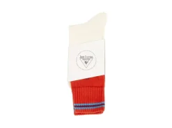 Fluevog Shoes Citta Vog Socks | Thick Colourblock Sock Cream/Red Clearance