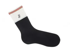 Fluevog Shoes Citta Vog Socks | Thick Colourblock Sock Black/Beige Shop