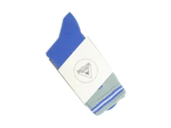 Fluevog Shoes Citta Vog Socks | Thick Colourblock Sock Blue/Green Discount