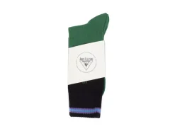 Fluevog Shoes Citta Vog Socks | Thick Colourblock Sock Green/Black Flash Sale