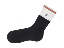 Fluevog Shoes Citta Vog Socks | Thick Colourblock Sock Black/Beige Cheap