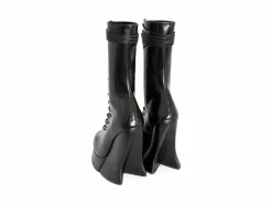 Fluevog Shoes Corset Boot | Lace-Up Corset Boot Black Flash Sale