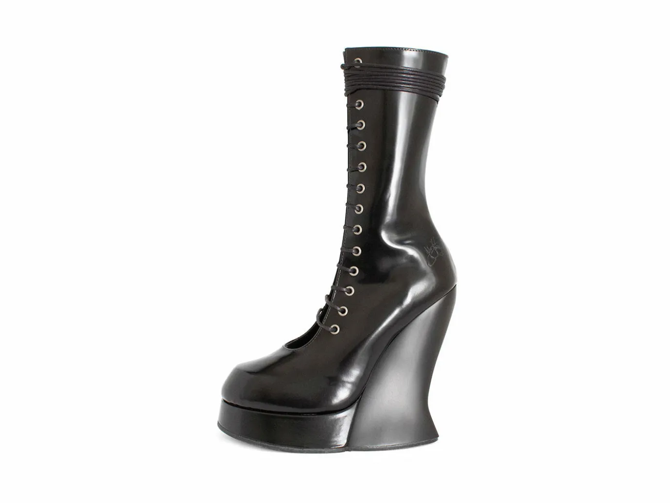 Fluevog Shoes Corset Boot | Lace-Up Corset Boot Black Best