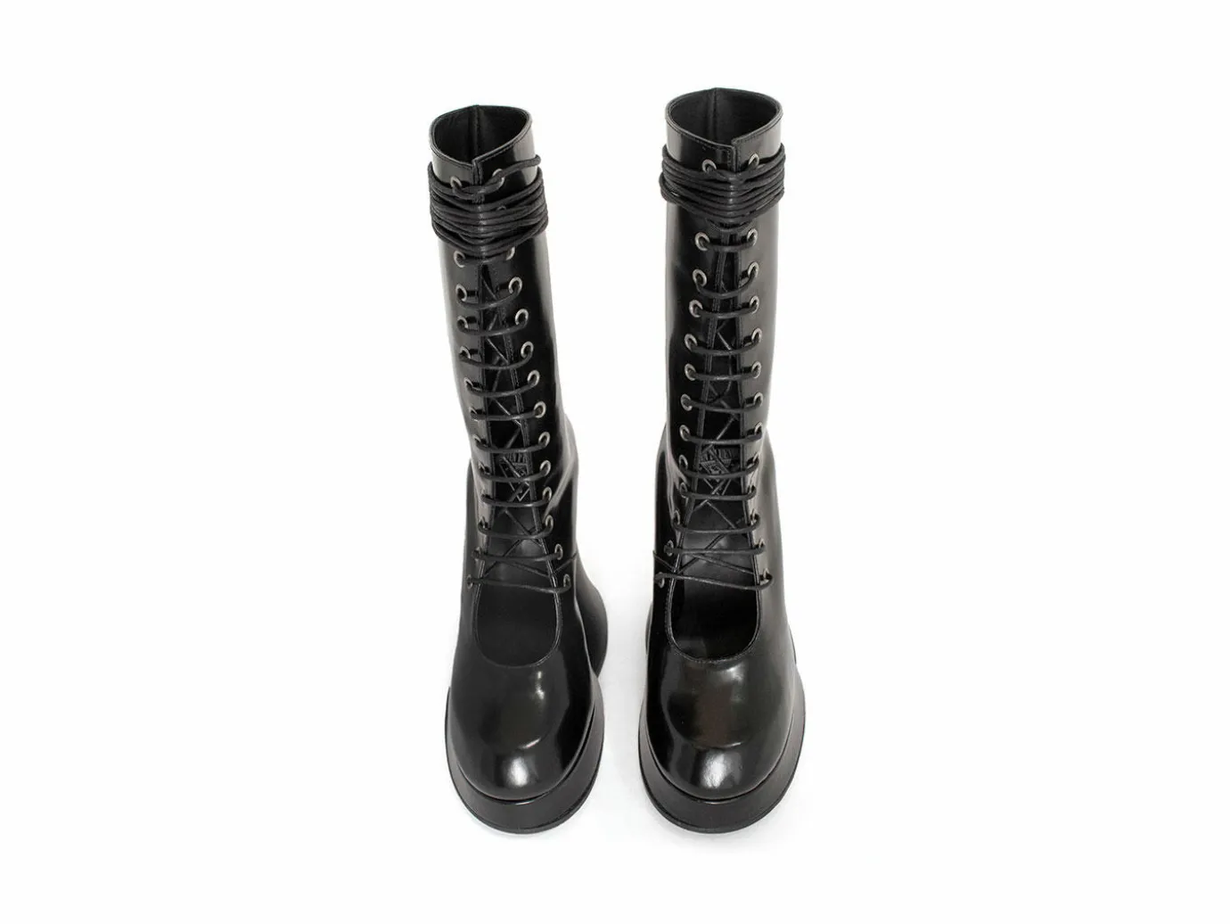 Fluevog Shoes Corset Boot | Lace-Up Corset Boot Black Best
