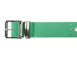 Fluevog Shoes Croft Belt | Star-Studded Leather Belt Green Cheap