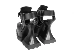 Fluevog Shoes Daisy | T-Strap Platform Heel Black Hot
