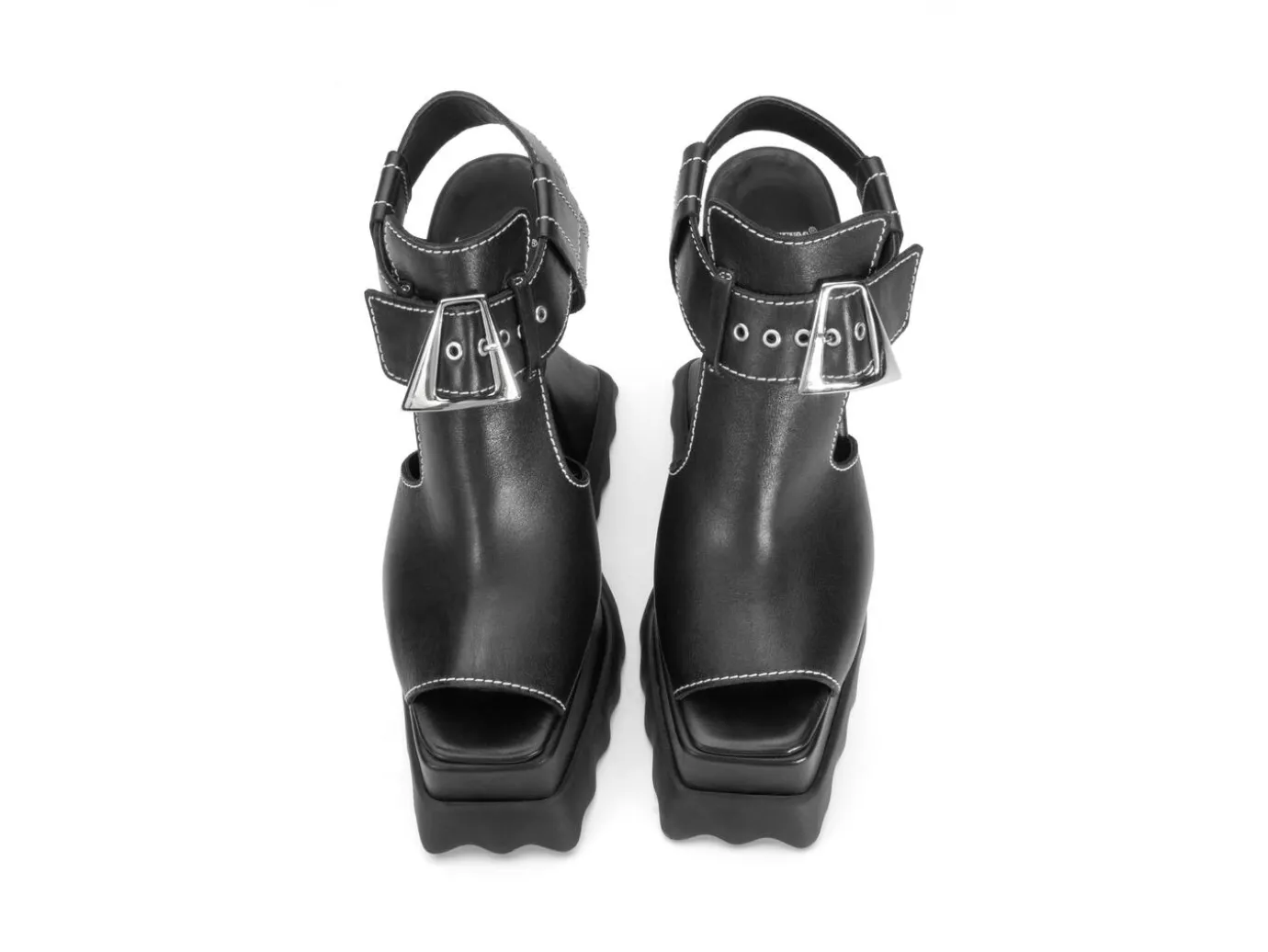 Fluevog Shoes Daisy | T-Strap Platform Heel Black Hot