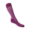 Fluevog Shoes Dango Vog Socks | Paisley Knit Sock Purple/White Discount
