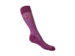 Fluevog Shoes Dango Vog Socks | Paisley Knit Sock Purple/White Discount